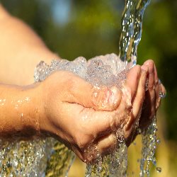 Kneipp-Therapie: Mit der Hand Wasser schöpfen